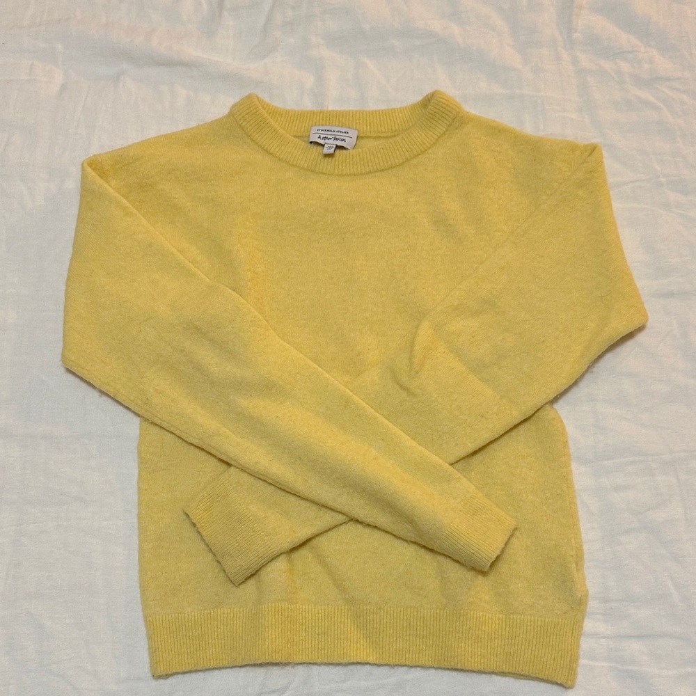 & Other Stories Soft Yellow Knit Sweater